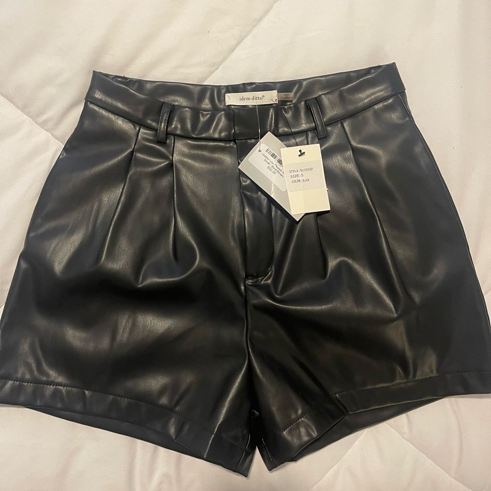 Idem Ditto Faux Leather Shorts